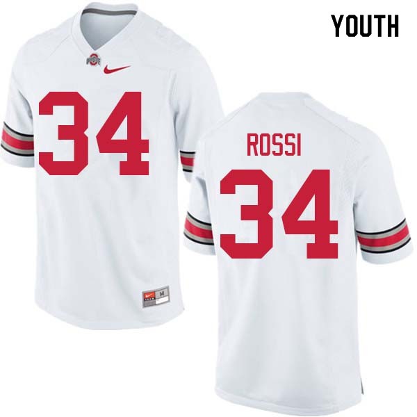 Ohio State Buckeyes #34 Mitch Rossi Youth Alumni Jersey White